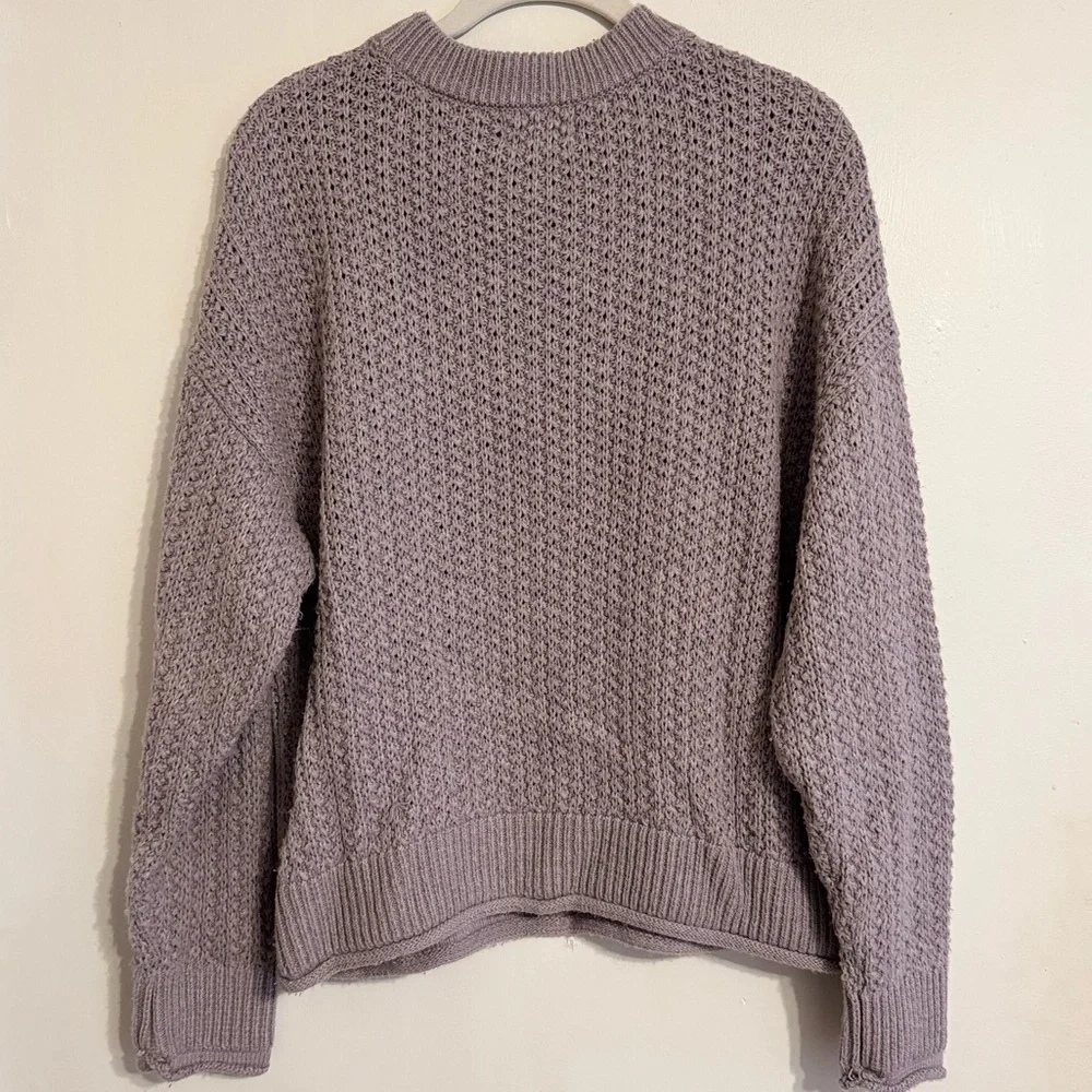 Lavender Knit Crew Neck Sweater - Picture 2 of 4